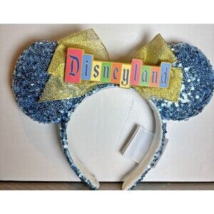 Disney Parks Disneyland Marquee Sign Happiest Place Mickey Ears Edition Headband